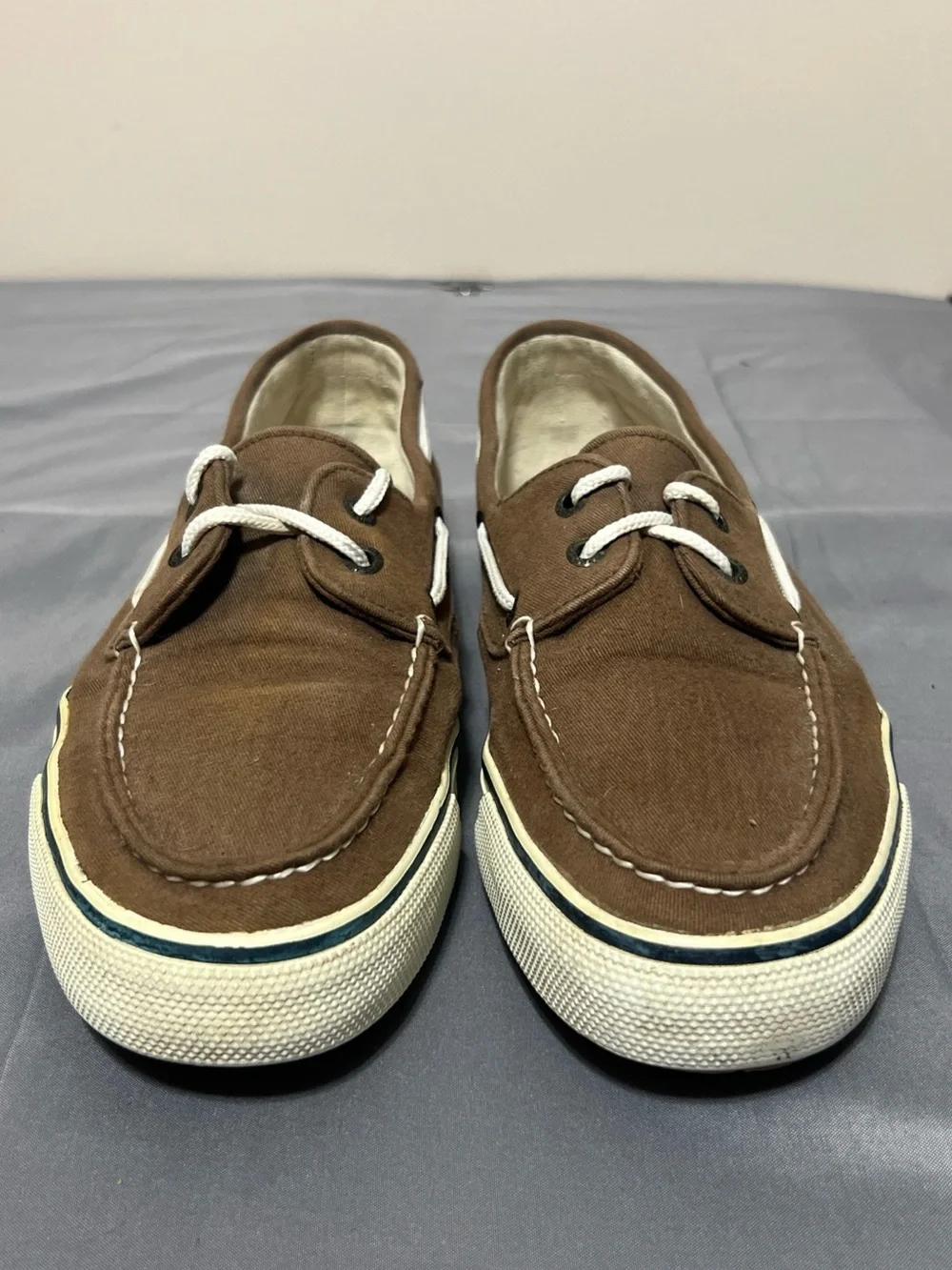 Sperry Mens Size 10.5M Slide Style Casual Brown Boat Shoes